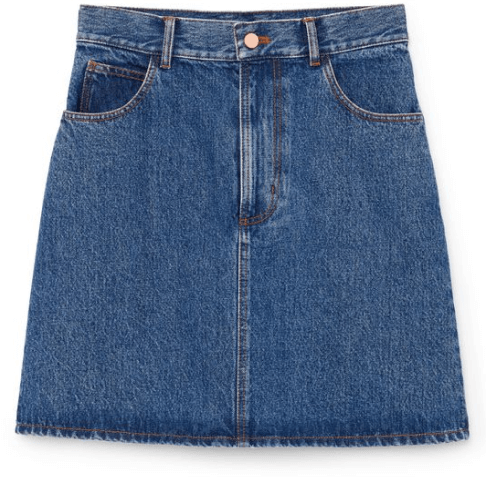 G. Label Harlow A-Line Denim Miniskirt goop, $275