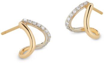 G. Label Emily Yellow Gold and Pavé Split Earrings goop, $895