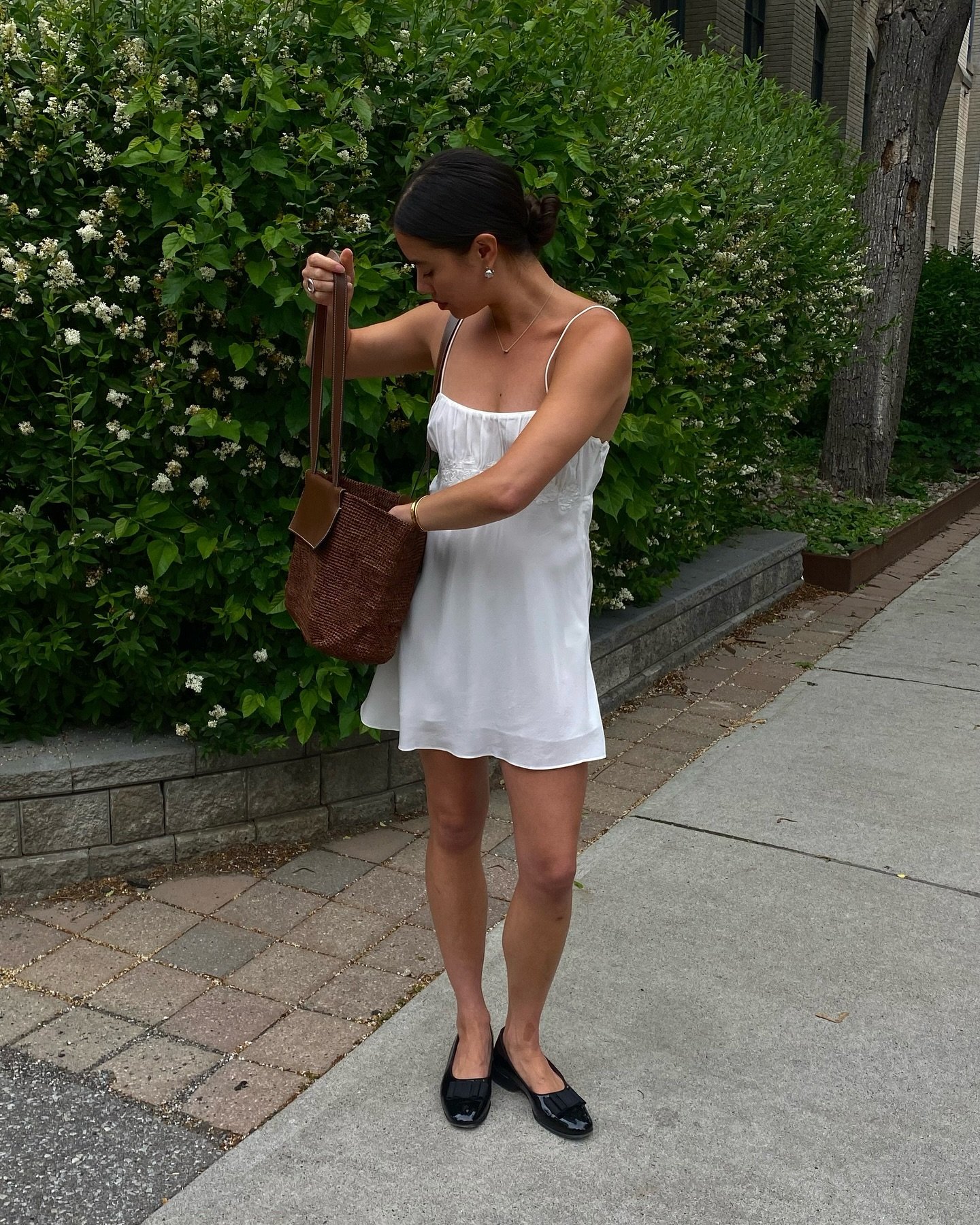 Dress and Ballet Flat Outfits