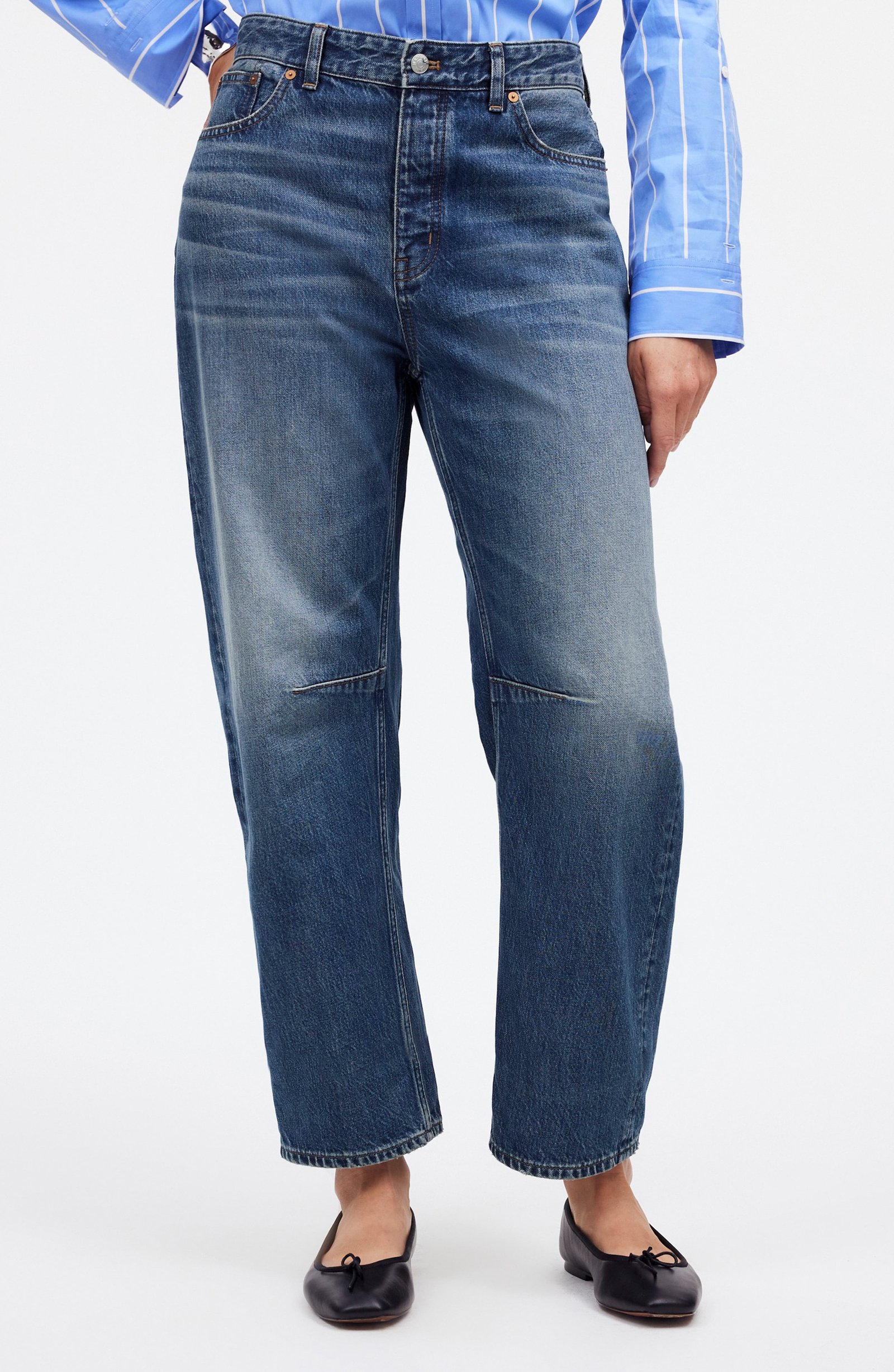 Madewell, Darted Barrel Leg Jeans