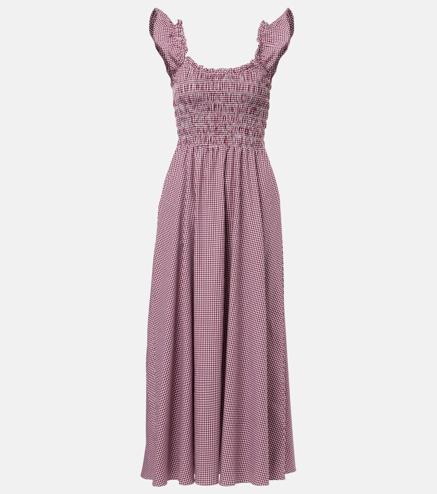 Eudora Shirred Cotton-Blend Maxi Dress