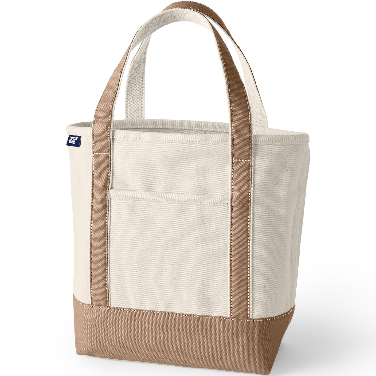 Medium Natural 5 Pocket Open Top Canvas Tote Bag