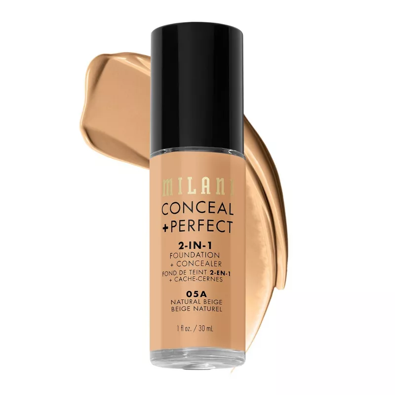 Milani Conceal + Perfect 2-In-1 Foundation + Concealer - 05a Natural Beige - 1 Fl Oz