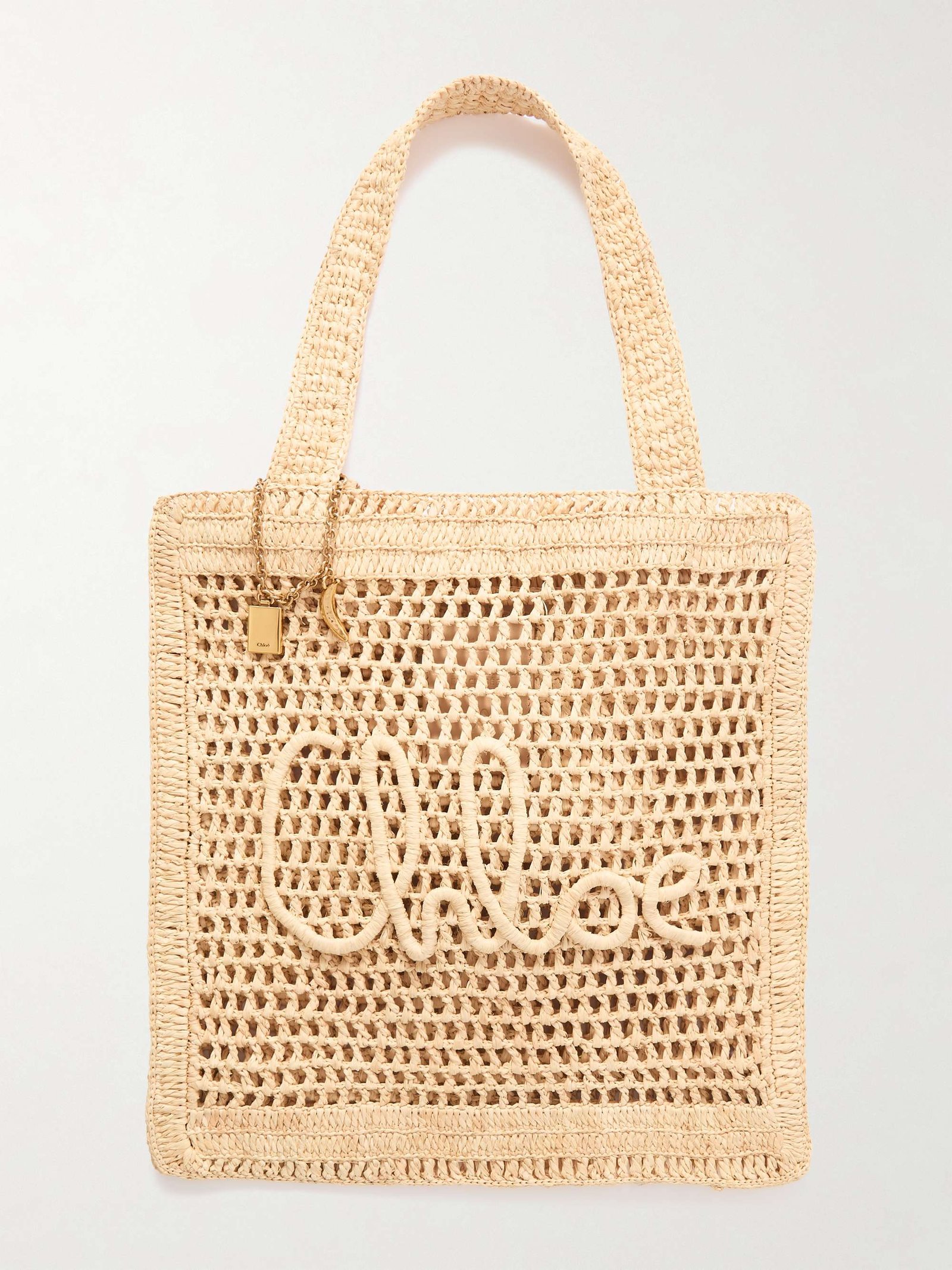 Summer Banana Embellished Raffia Tote