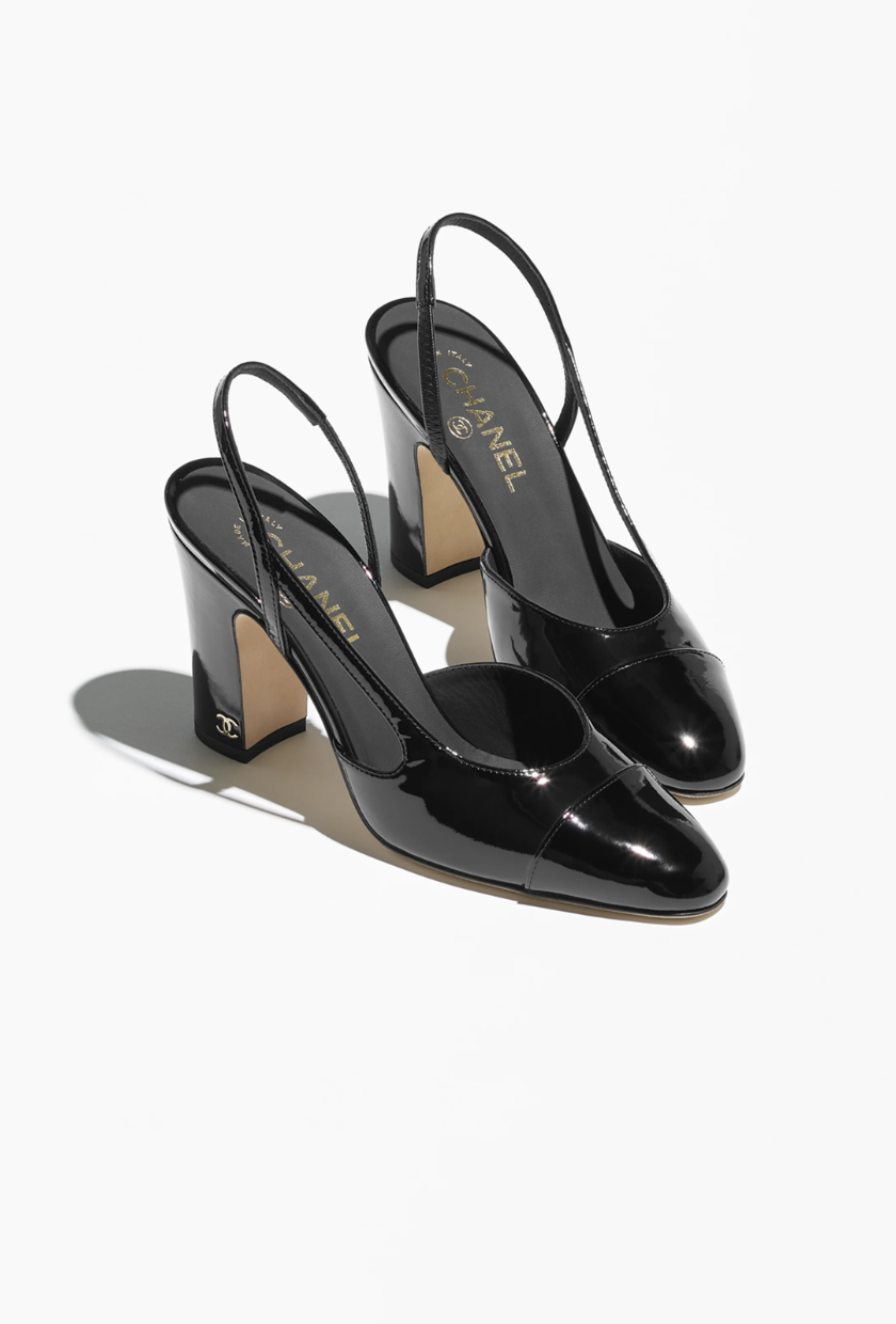 An image of Chanel slingbacks.
