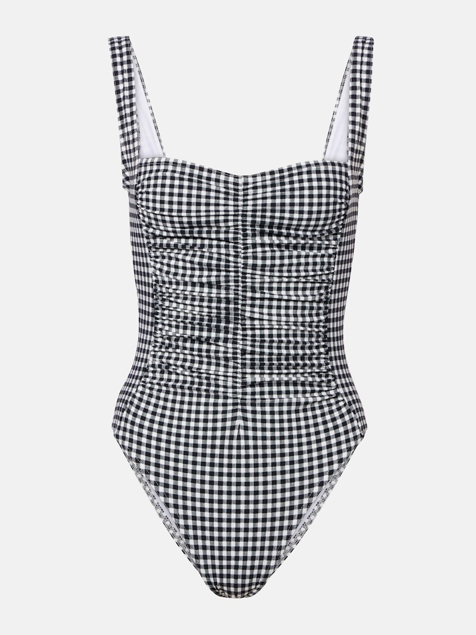 Ruched Gingham Swimsuit