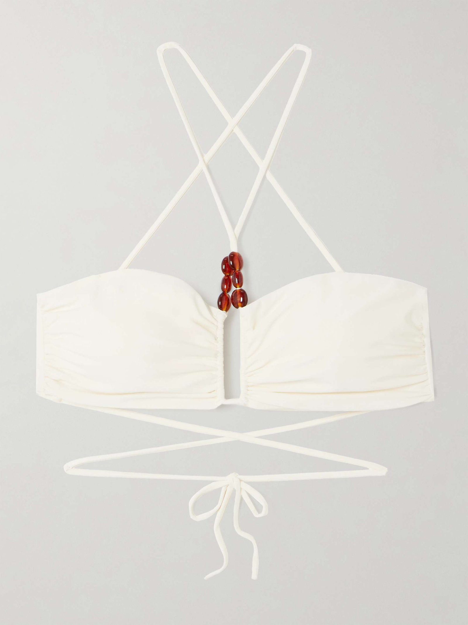 Bead-Embellished Bikini Top