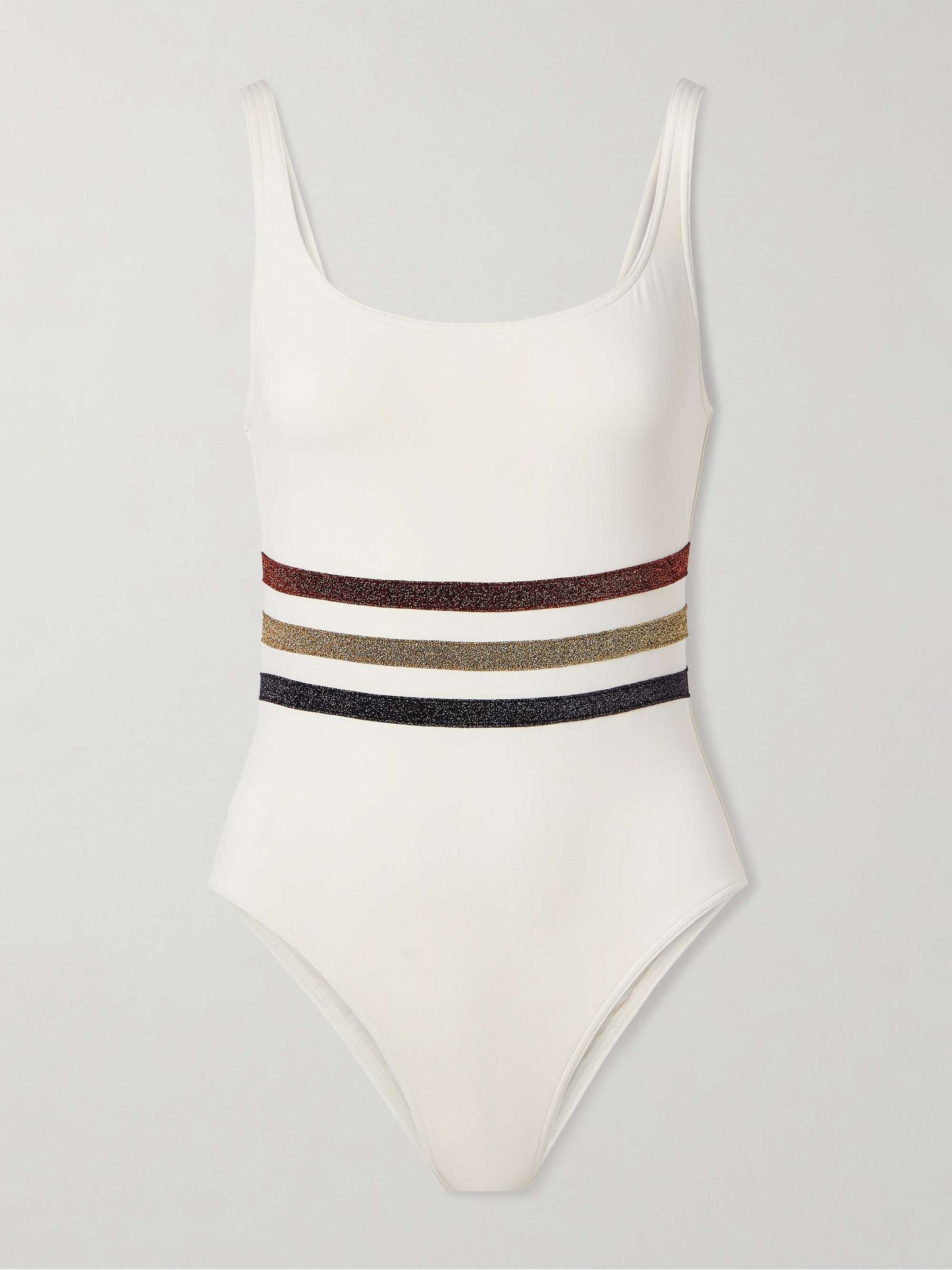 Irisée Radieux Metallic Striped Swimsuit