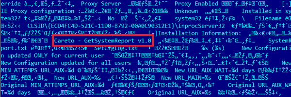 A screenshot of Careto’s malware code, which inspired the name of the hacking group.