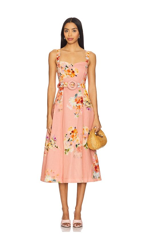 HEMANT AND NANDITA Midi Dress With Buckle Belt