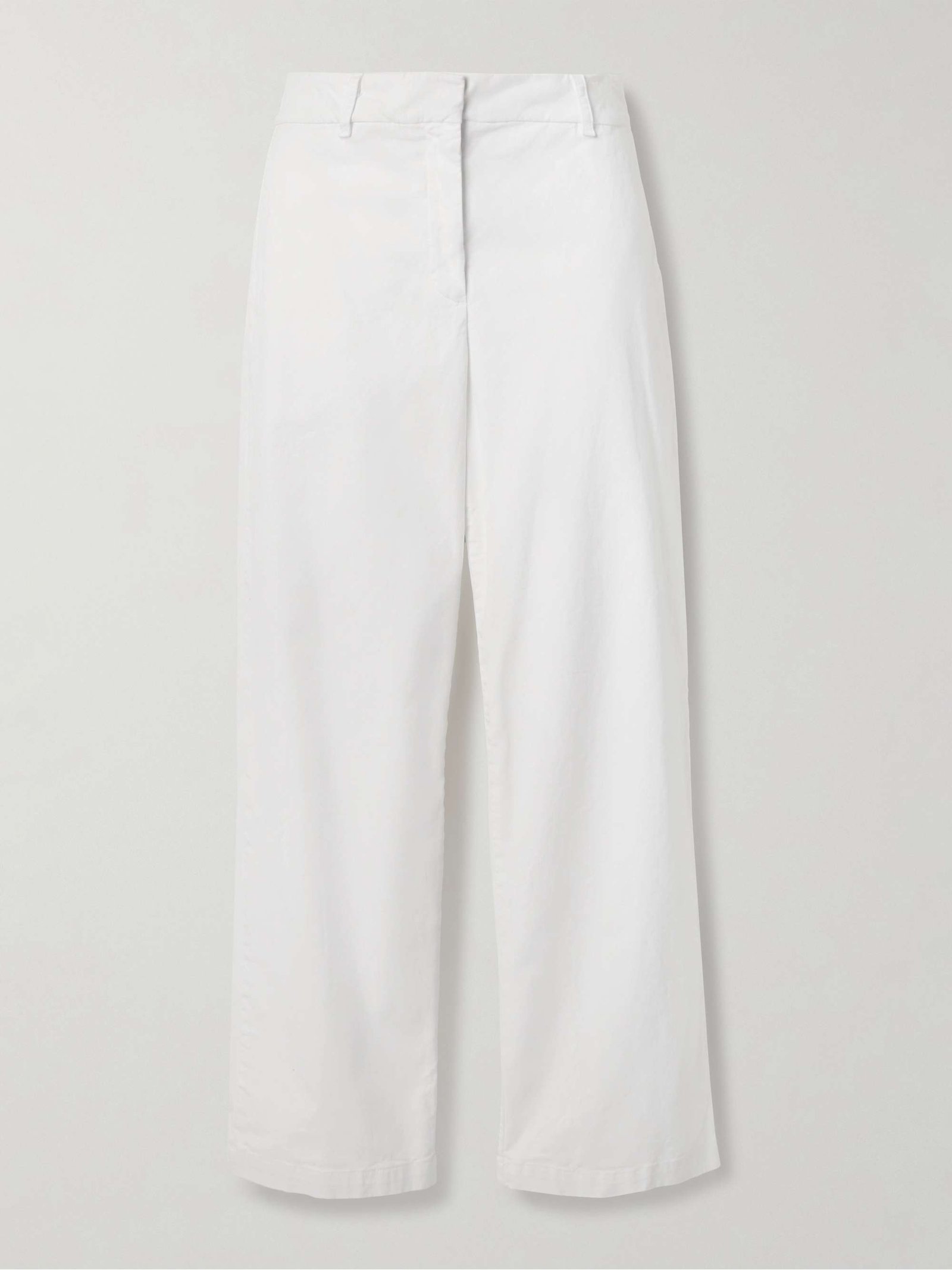 Nohan Brushed Cotton-Blend Twill Wide-Leg Pants
