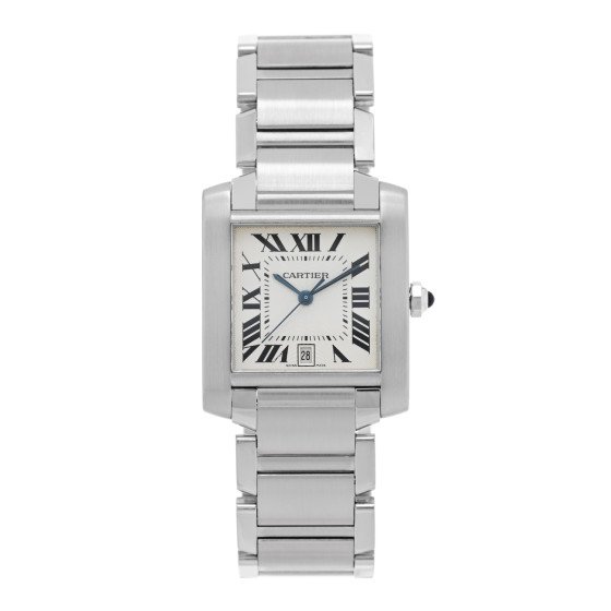 Cartier Stainless Steel 28mm Tank Francaise Automatic Watch