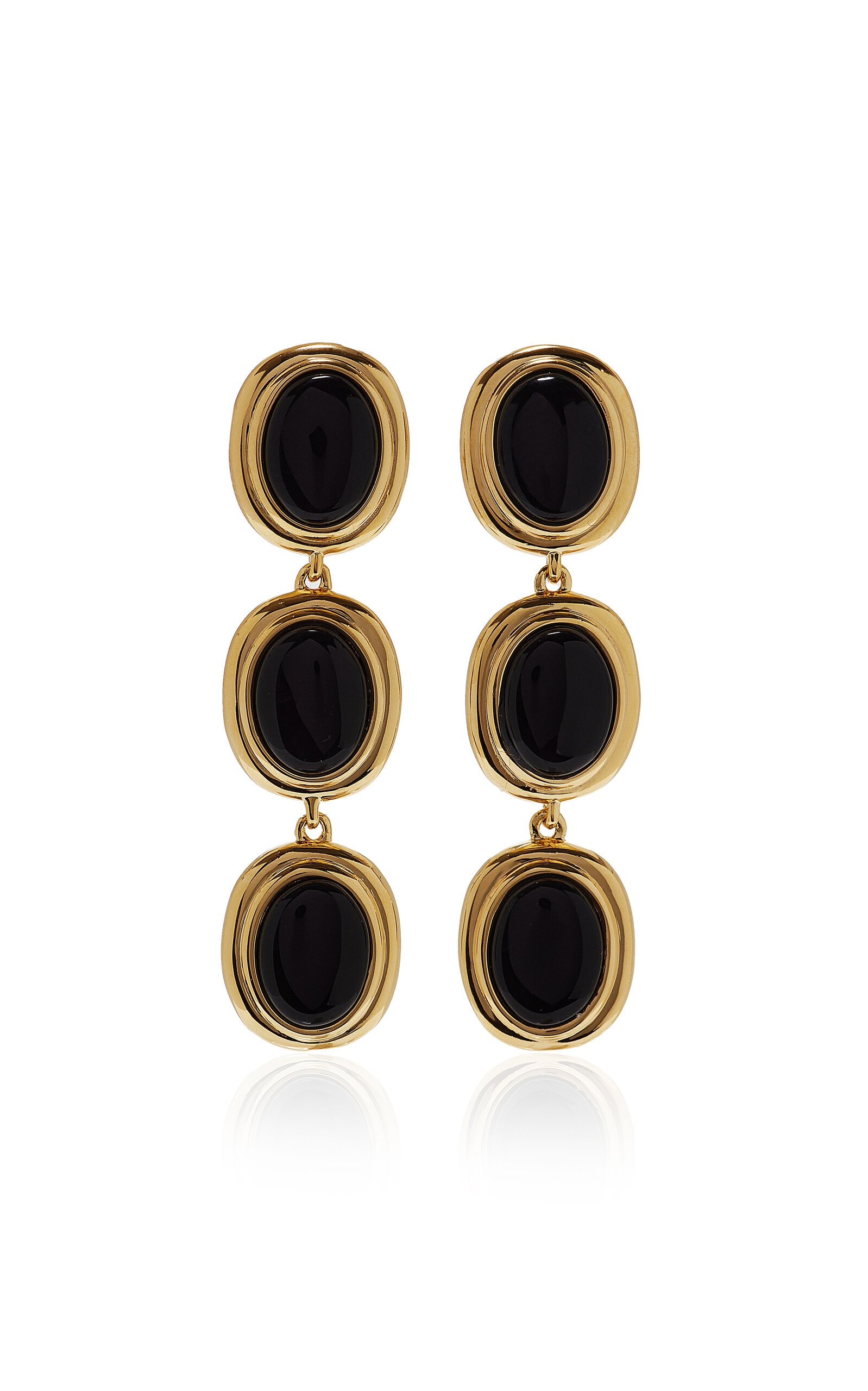Exclusive Ada Gold Vermeil Onyx Earrings