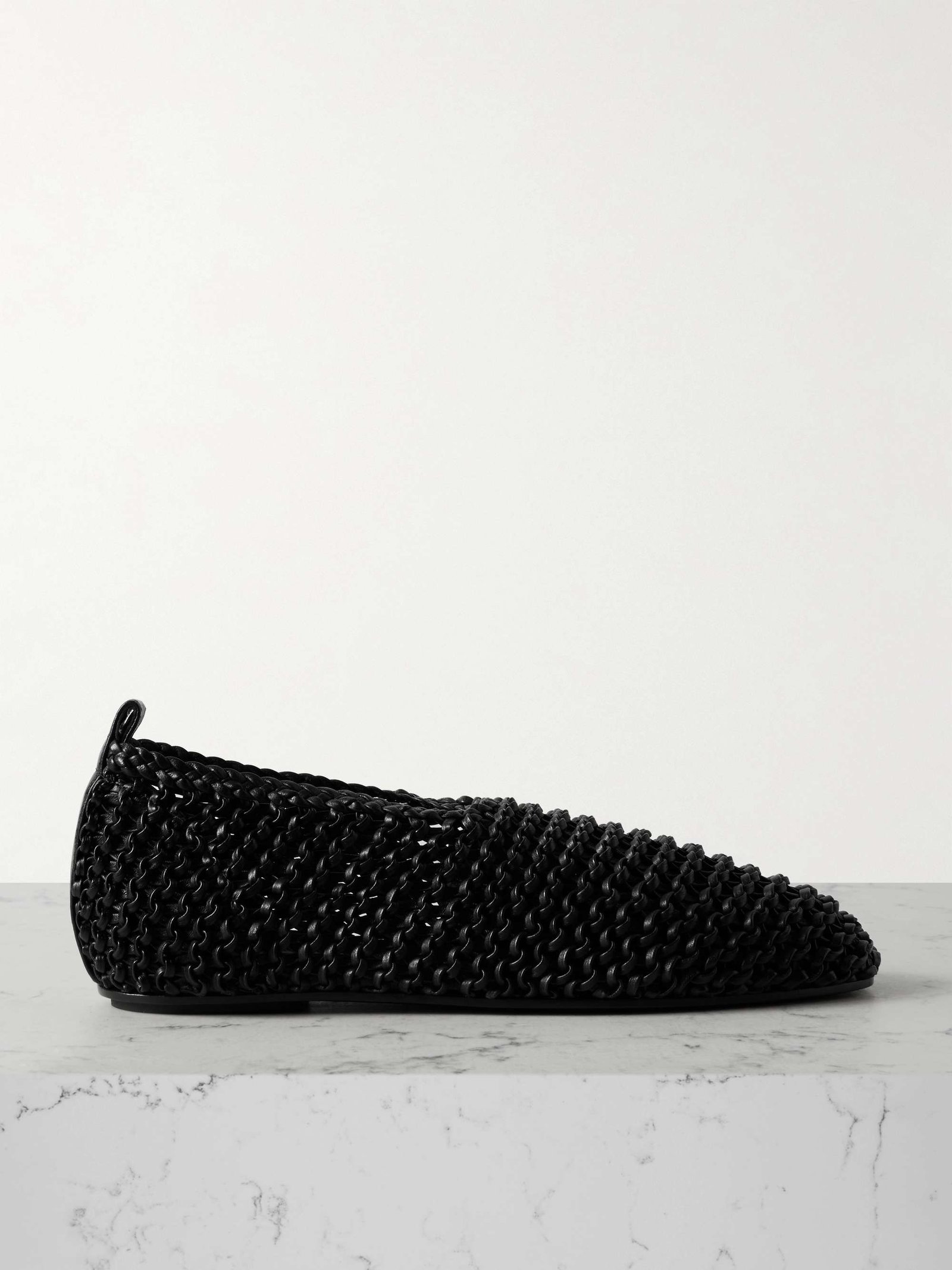 Woven Leather Ballet Flats