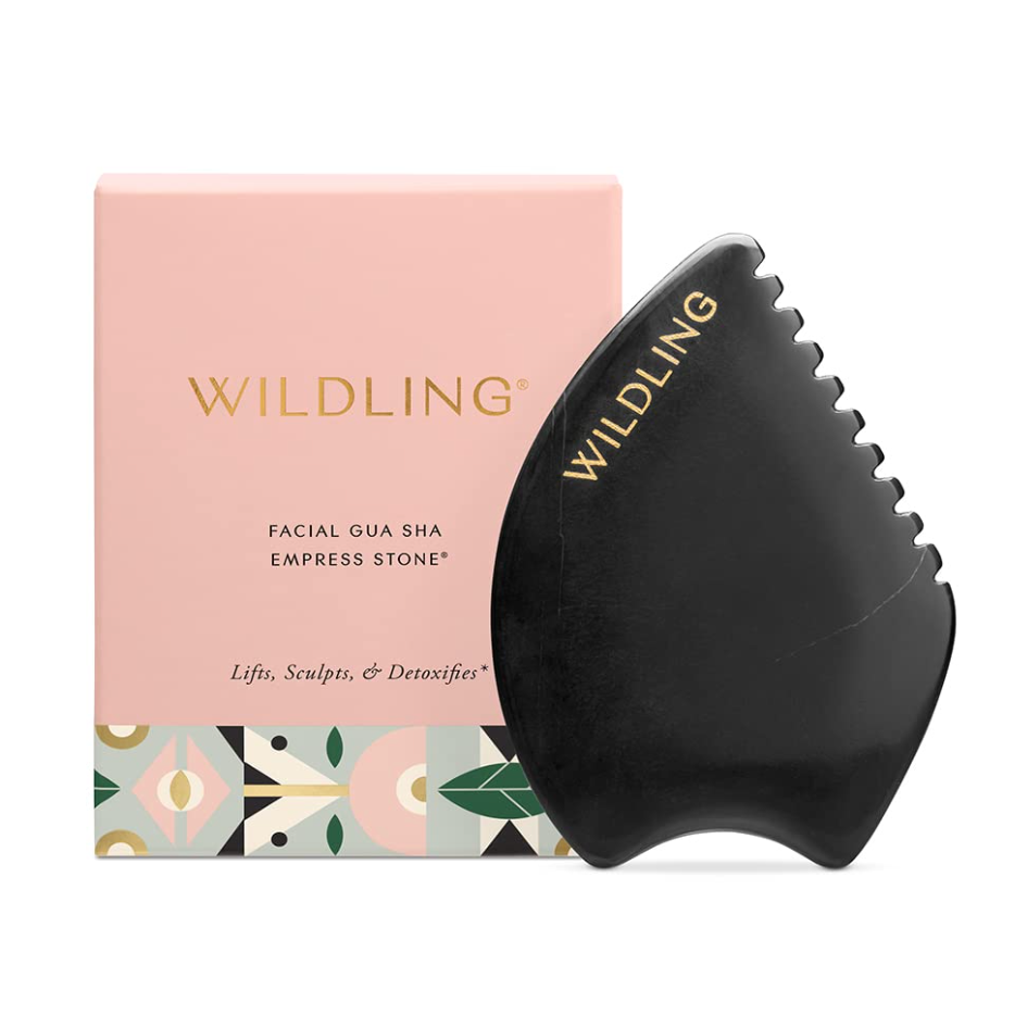 Wildling Empress Stone Gua Sha Facial Stone I Facial Massage Stone to Lift, Plump, Tone + Sculpt I Patented Design Crafted With 100% Authentic Bian Stone