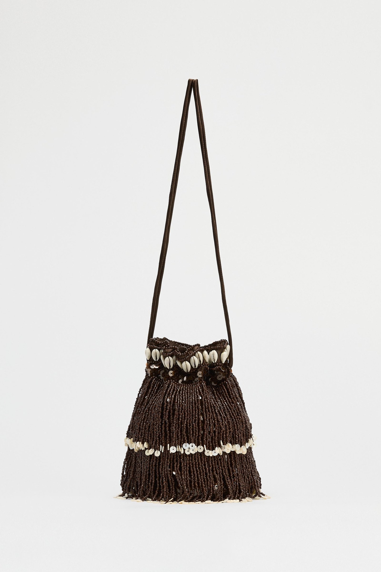 Glitter Shell Mini Bucket Bag
