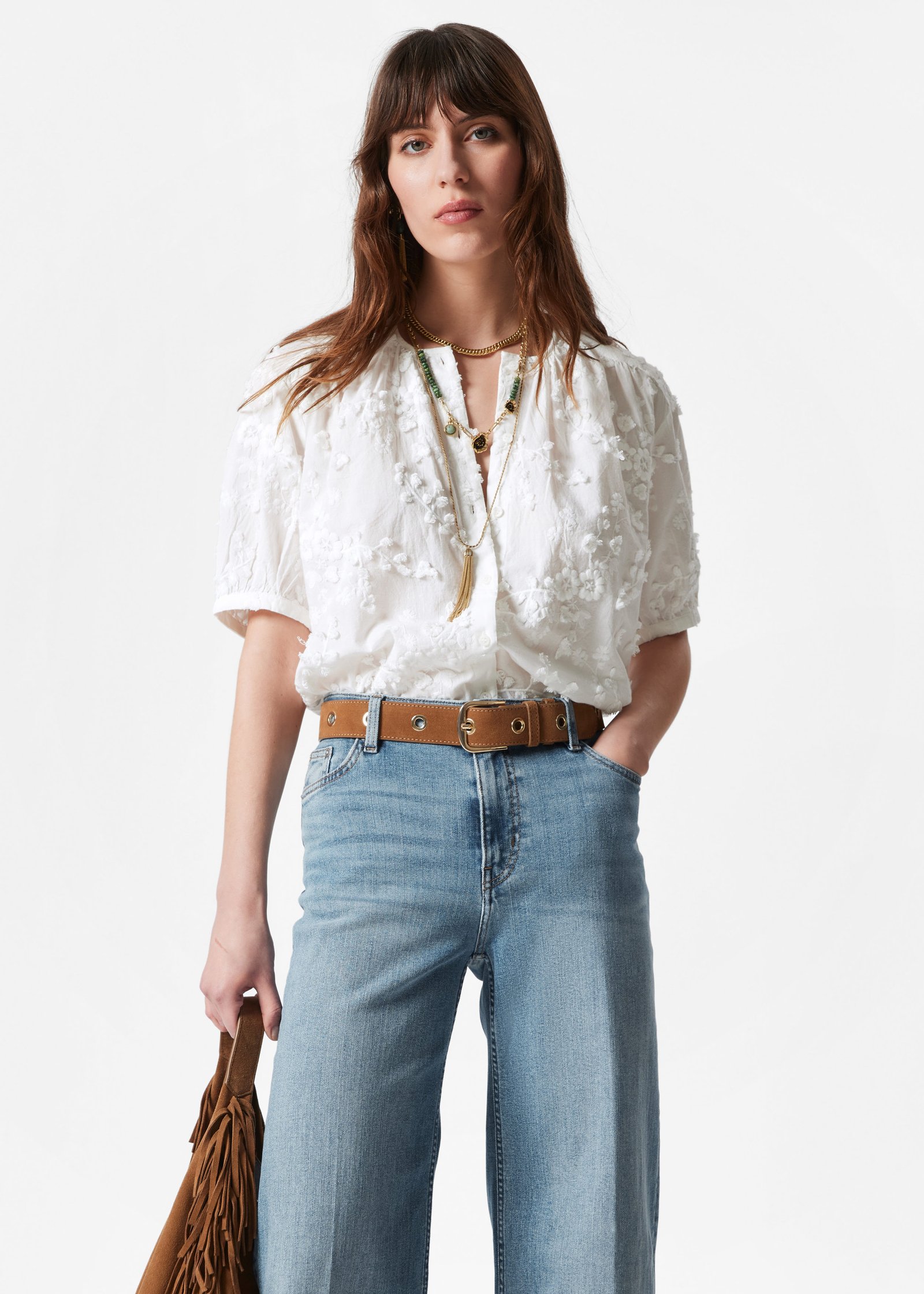 Oversized Puff-Sleeve Blouse