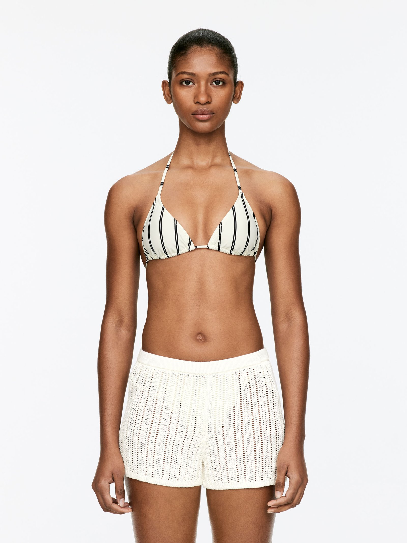 Triangle Bikini Top – Off White/black – Women – Arket Gb