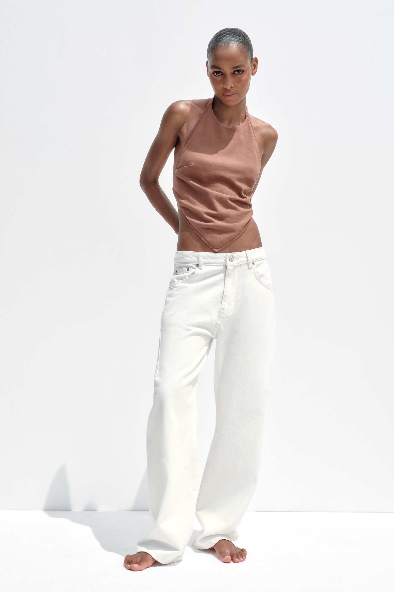 Trf Slouchy Belt Loop Mid-Waist Jeans
