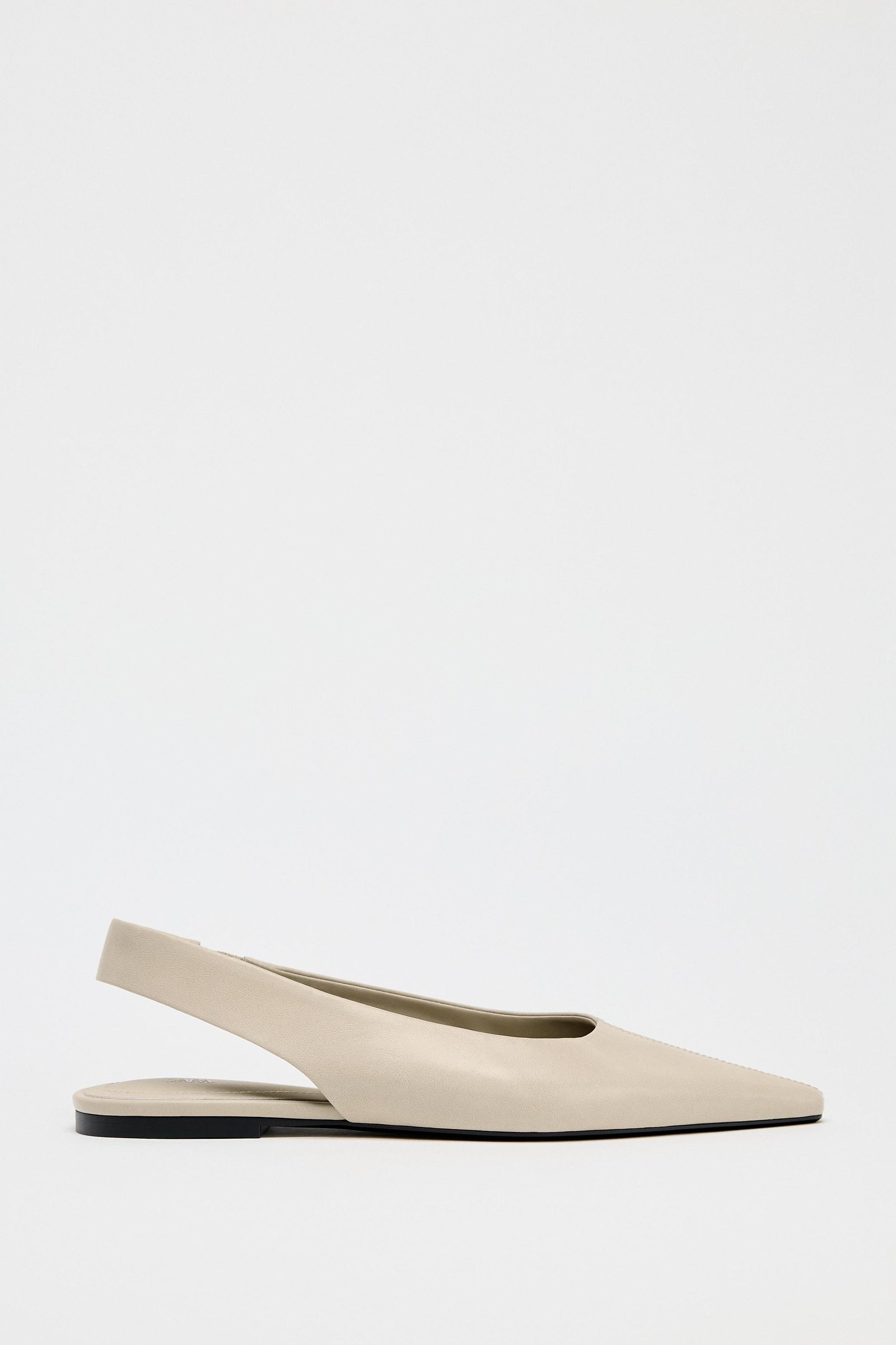 Leather Slingback Ballet Flats