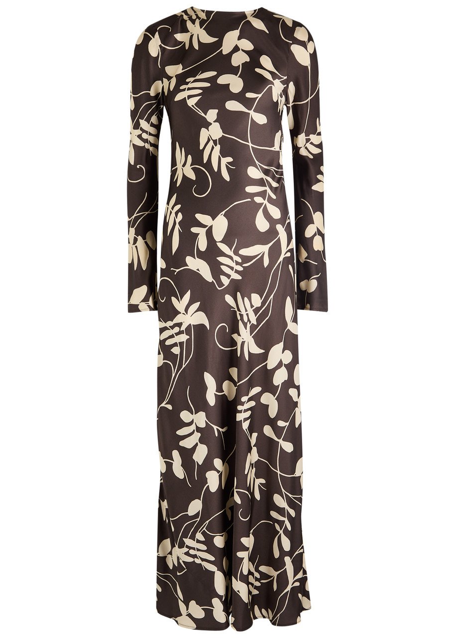 Faroe Printed Satin Maxi Dress