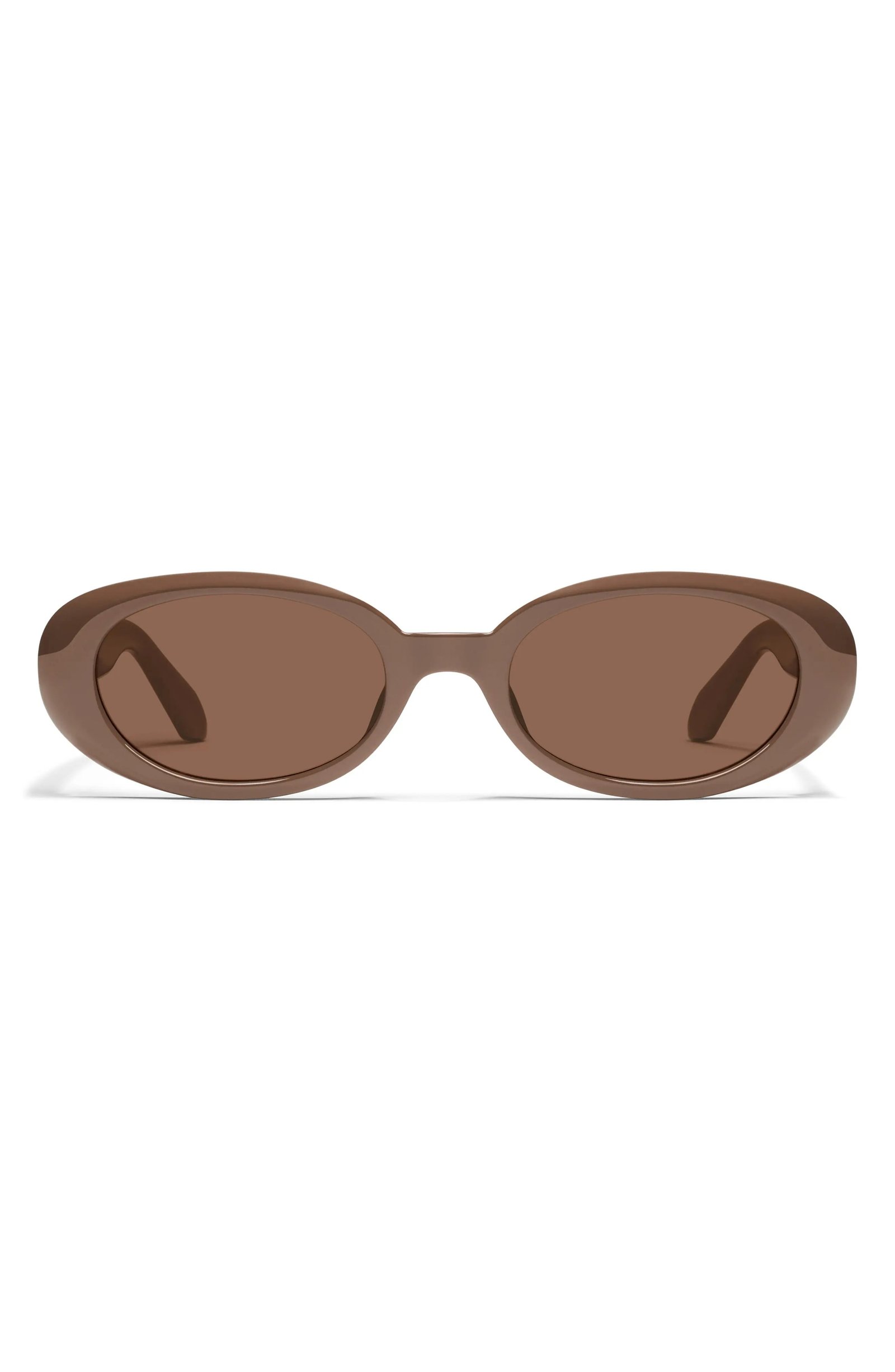 QUAY, Felt Cute 52mm Gradient Small Oval Sunglasses