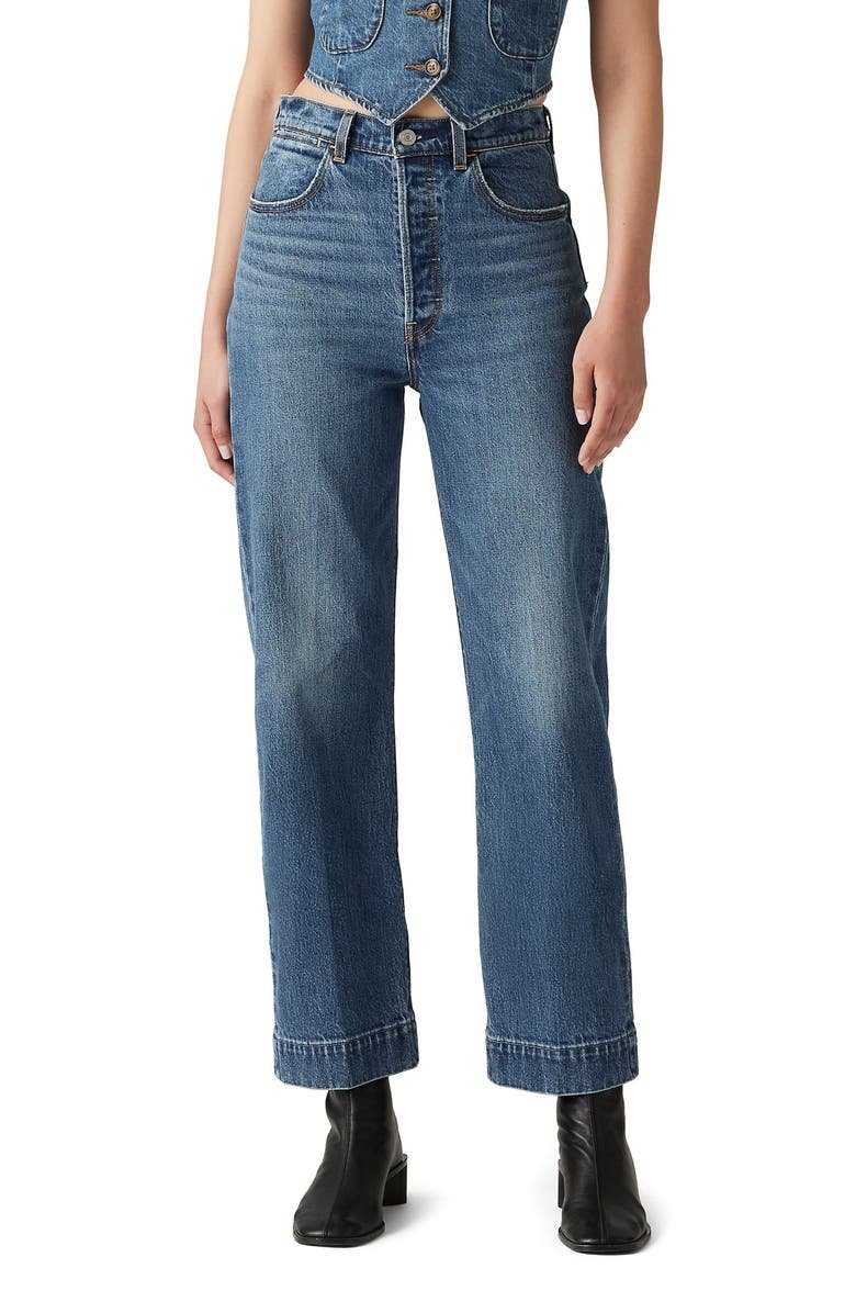 Ribcage Tailored High Waist Ankle Straight Leg Jeans