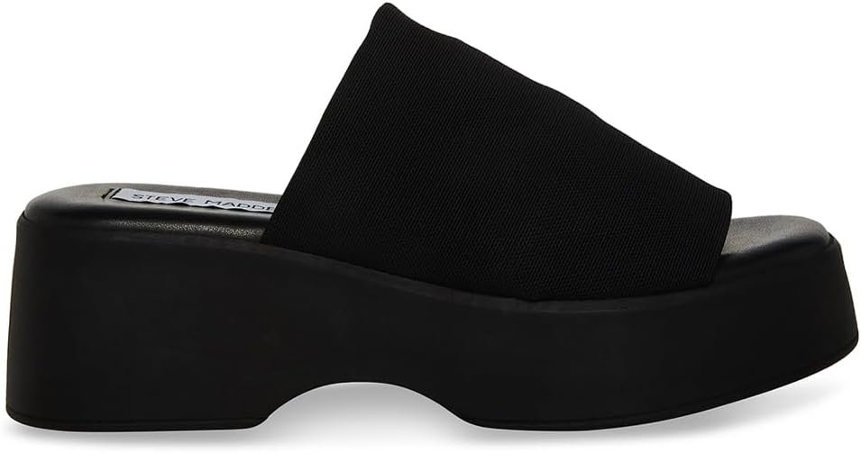Steve Madden, Steve Madden Women's Slinky30 Wedge Sandal, Black, 9