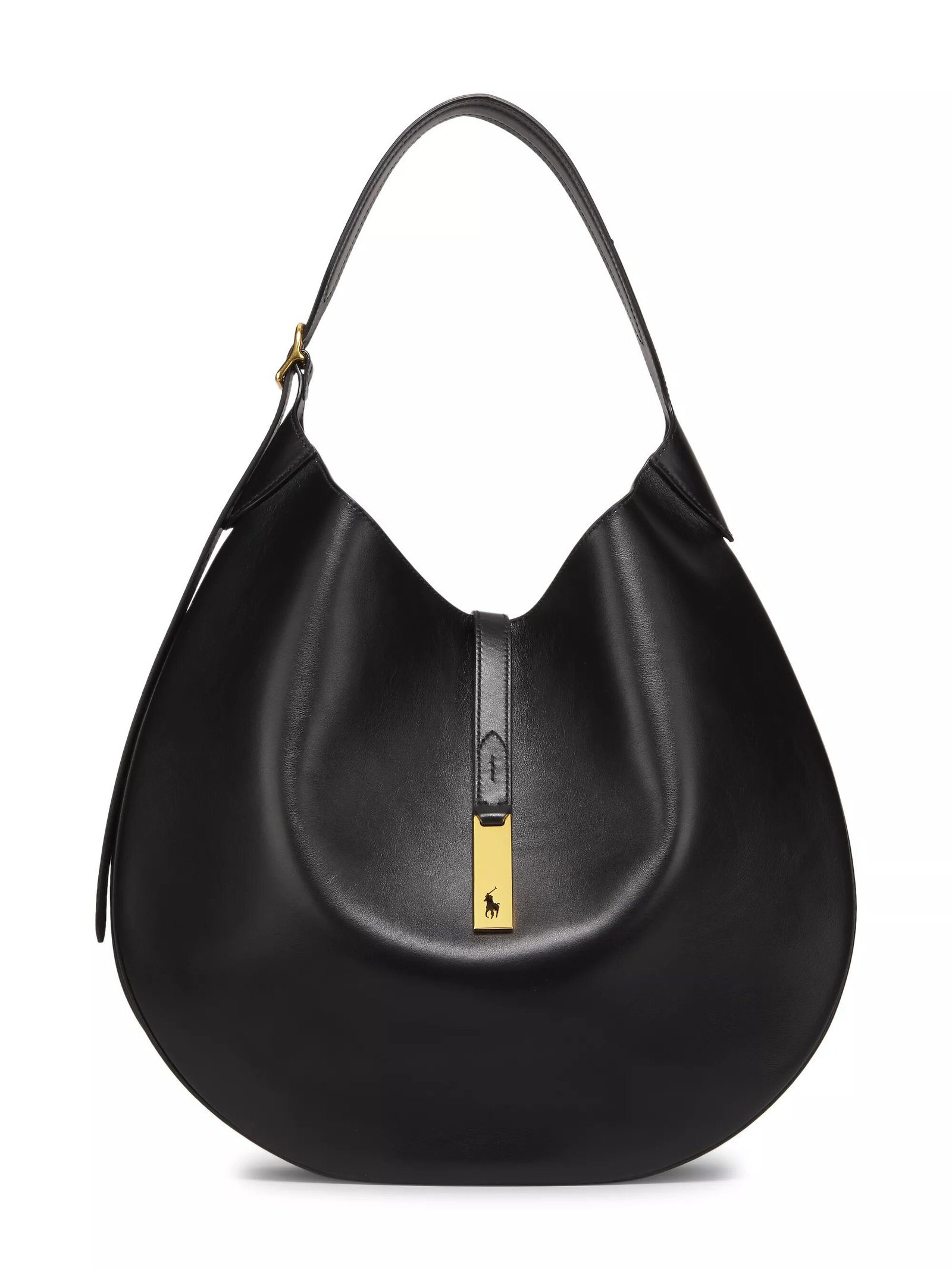 Large Polo Id Leather Shoulder Bag
