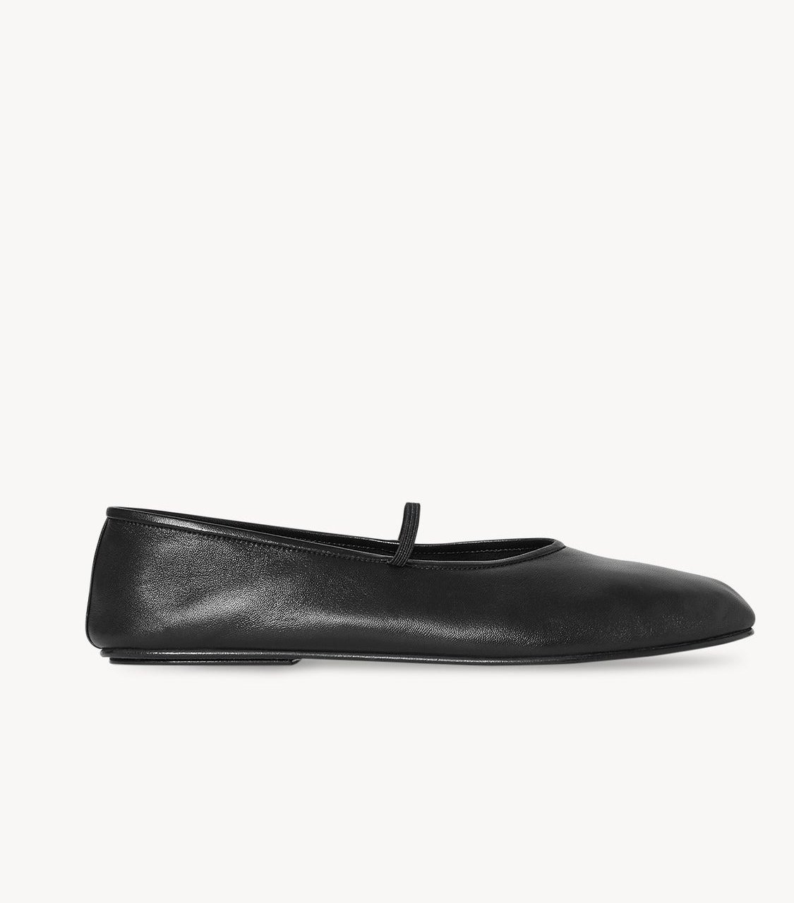 Elastic Ballet Slipper in Leather