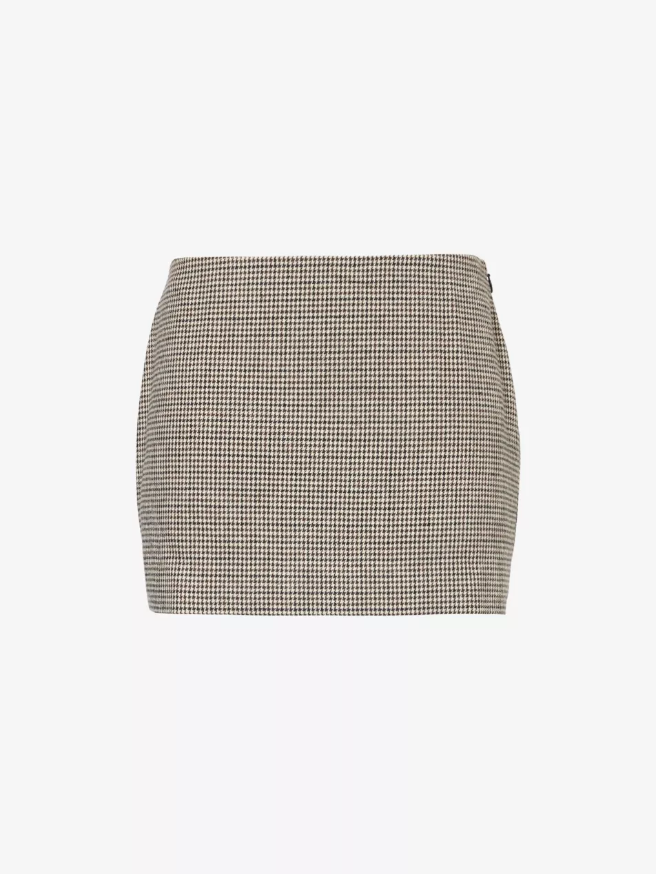 Carla Gingham-Print Woven Mini Skirt