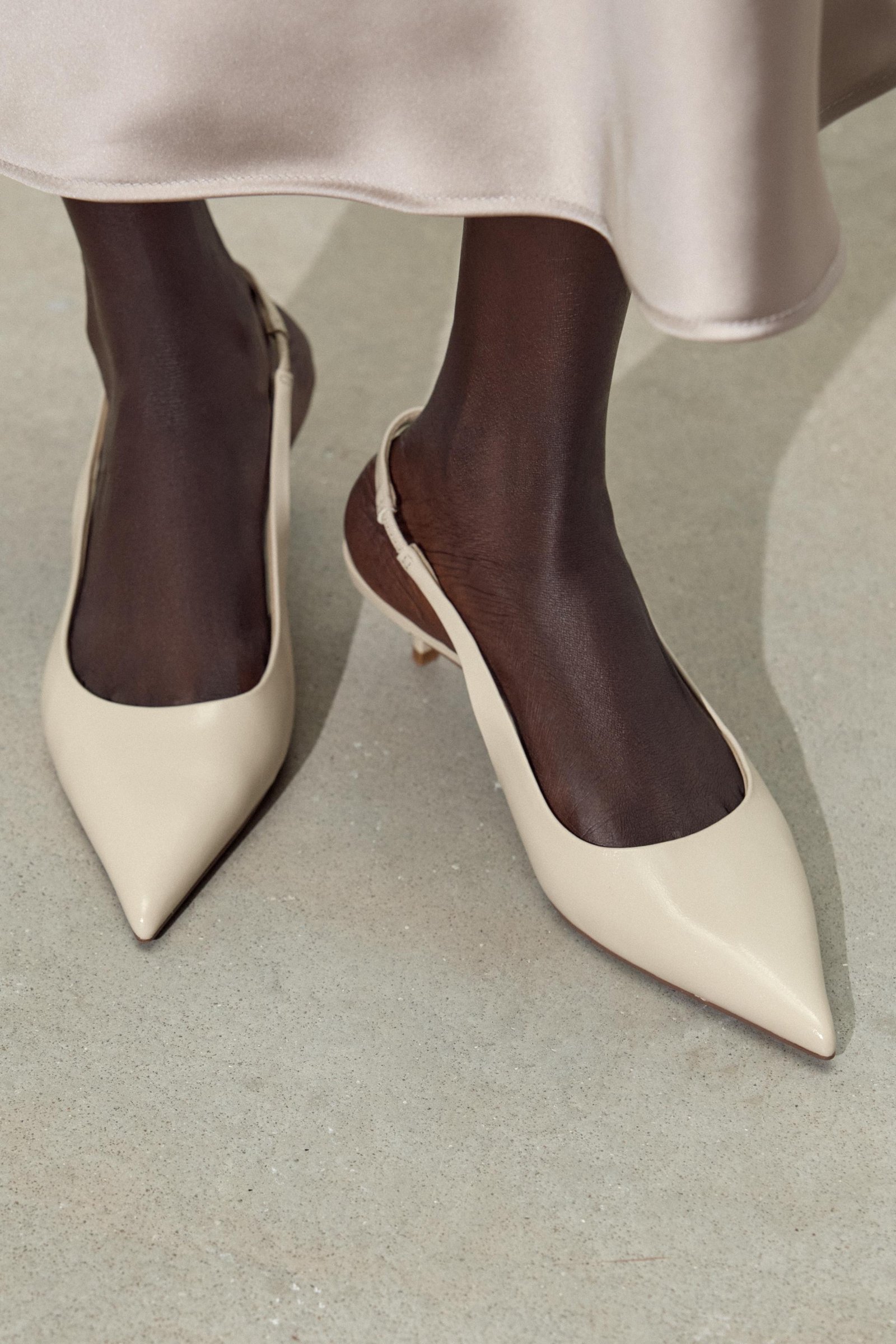 Kitten Heel Slingback Shoes