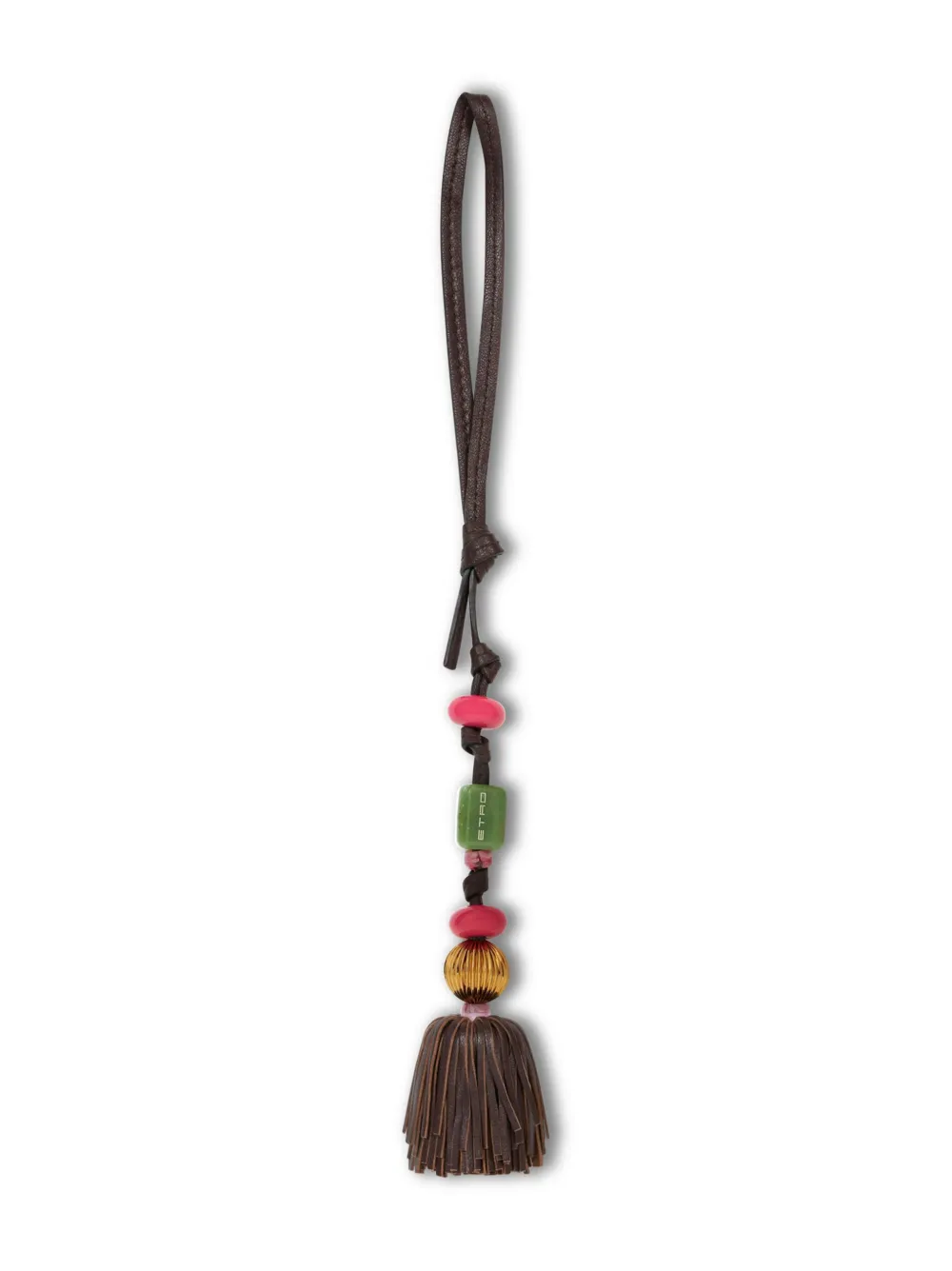 Beaded Tassel Leather Charm | One Size