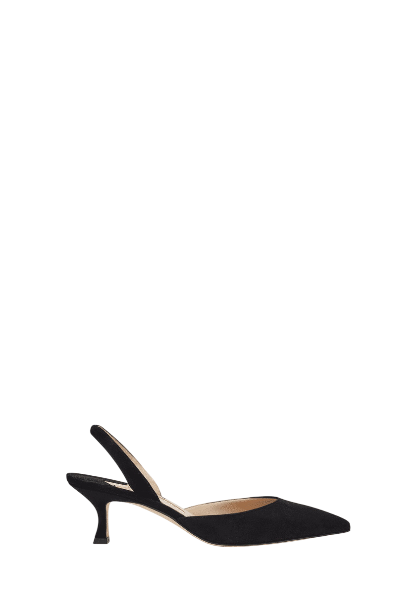 Manolo Blahnik, Carolyne Kitten-Heel Halter Pumps