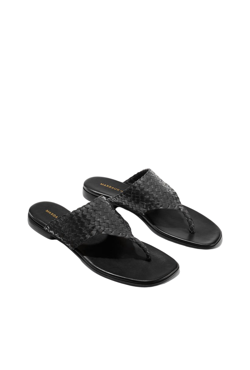 Margaux, The Deia in Black Woven Leather
