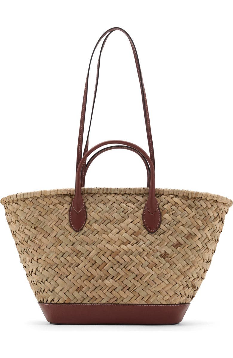 Large Double Handle Natural Fiber Shoulder Bag