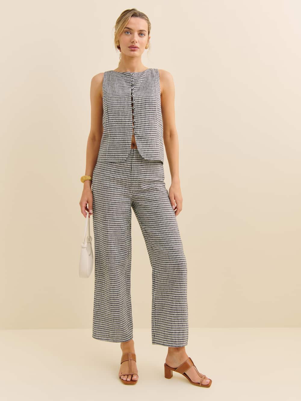 Joni Linen Cropped Pant
