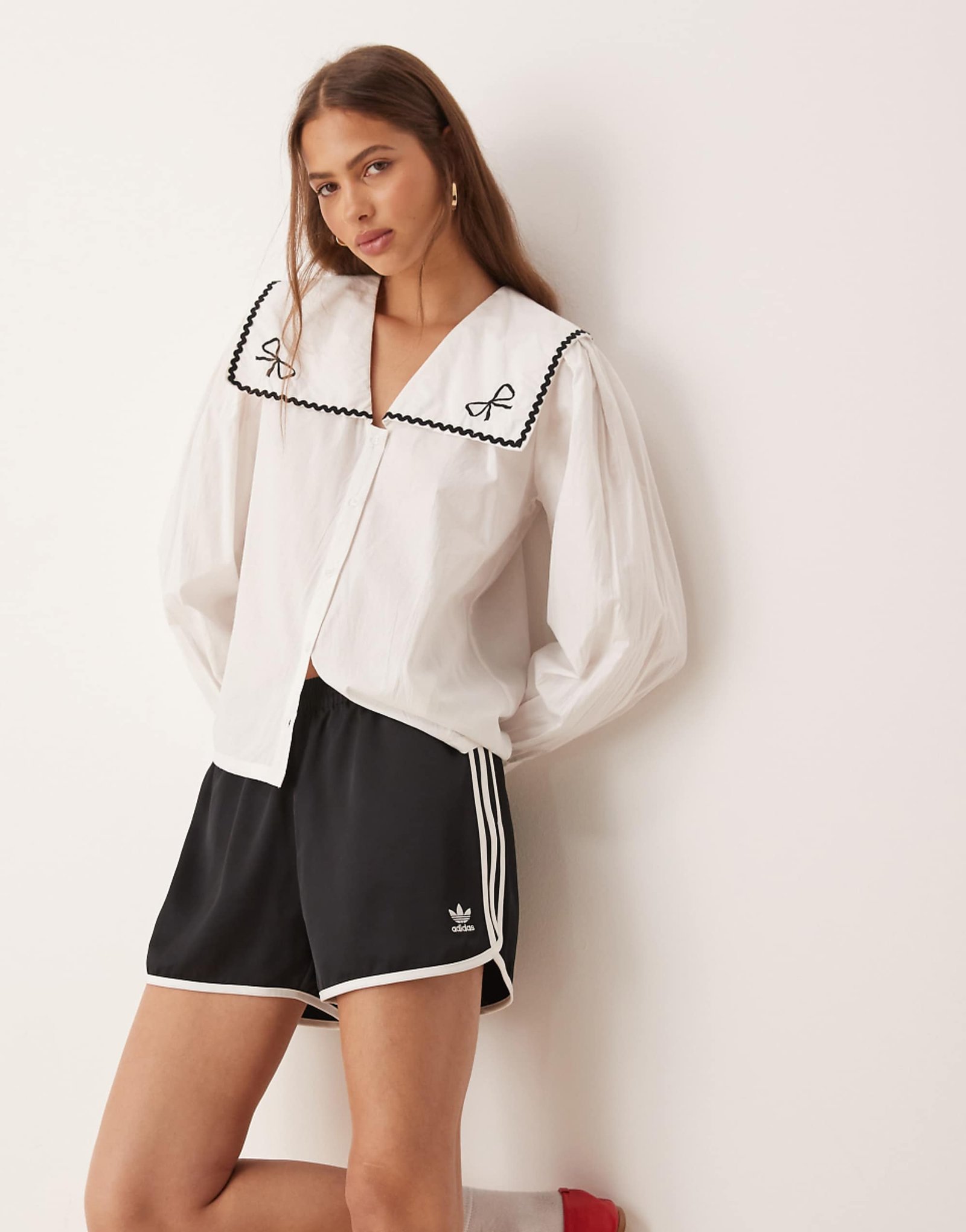 Adidas Originals Three Stripe Sprinter Shorts in Black