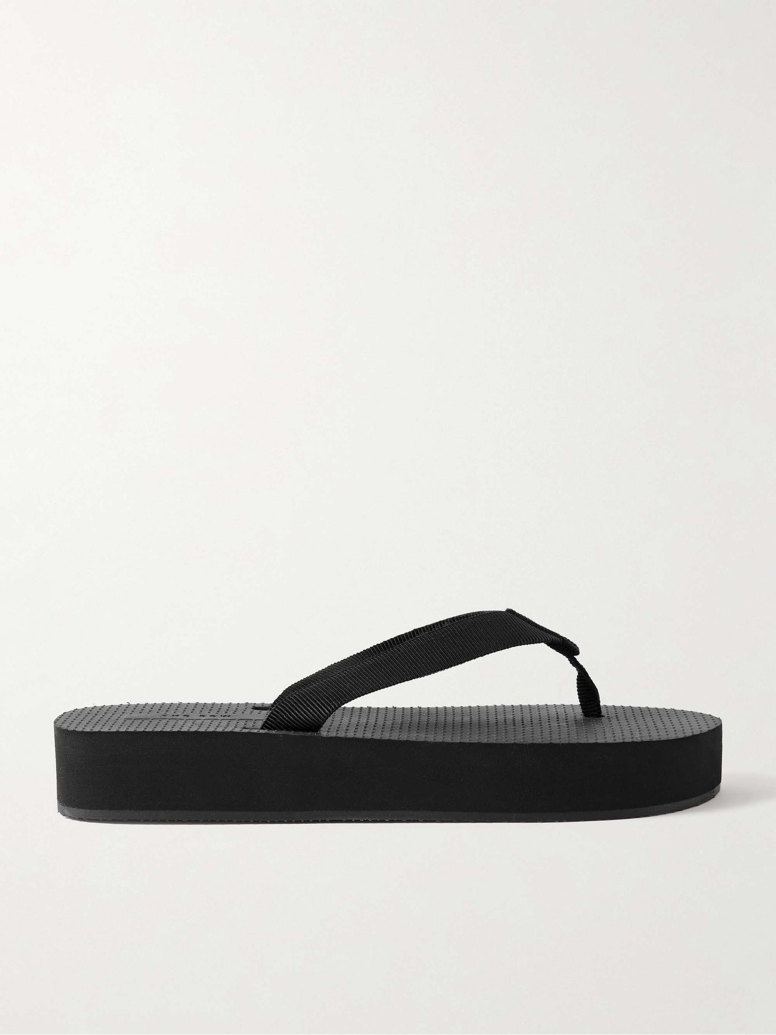 Dune Cotton-Blend Grosgrain Platform Flip Flops
