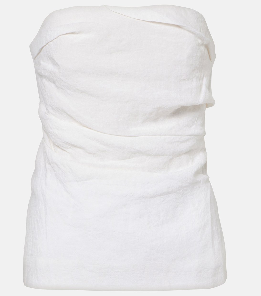 Izel Draped Linen Top