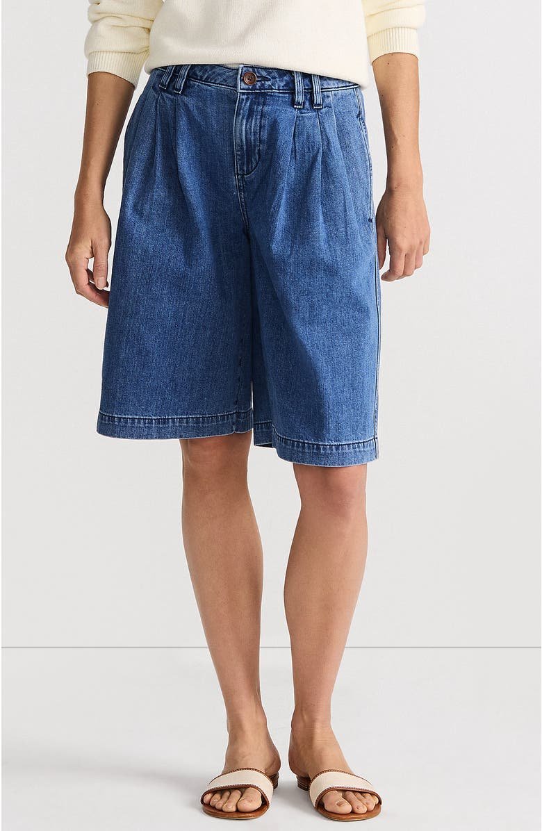 Lightweight Denim Mid Rise Pleated 12