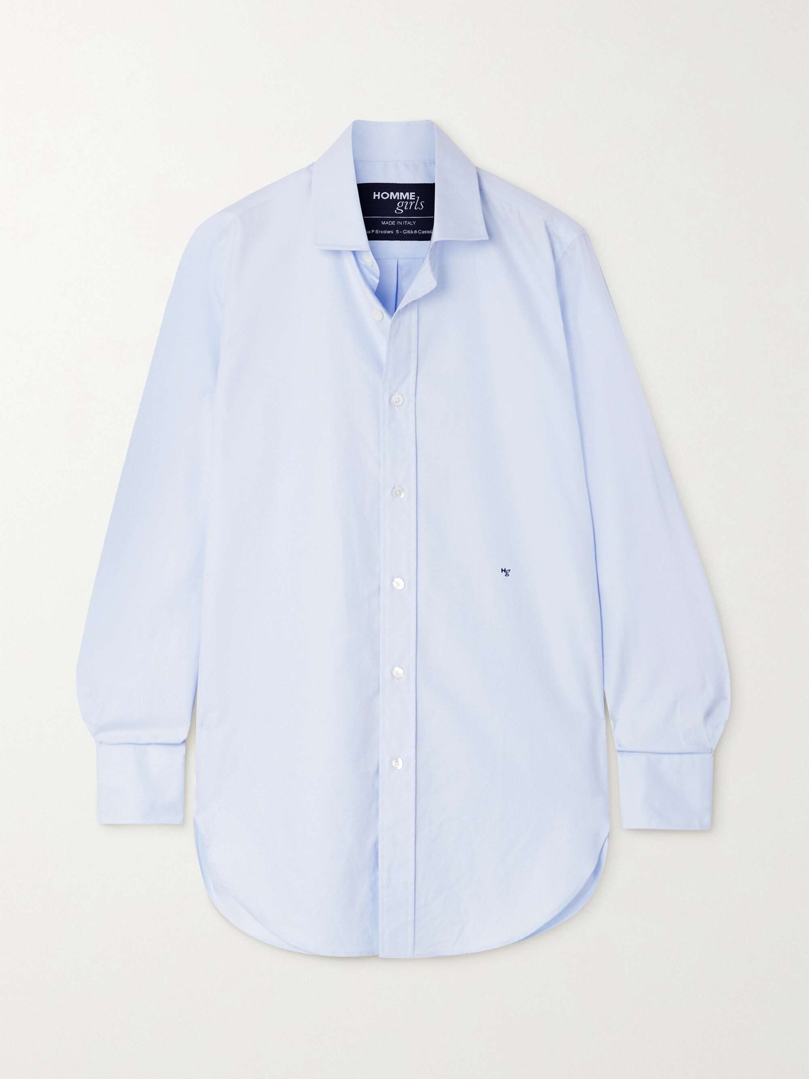 Embroidered Cotton-Poplin Shirt