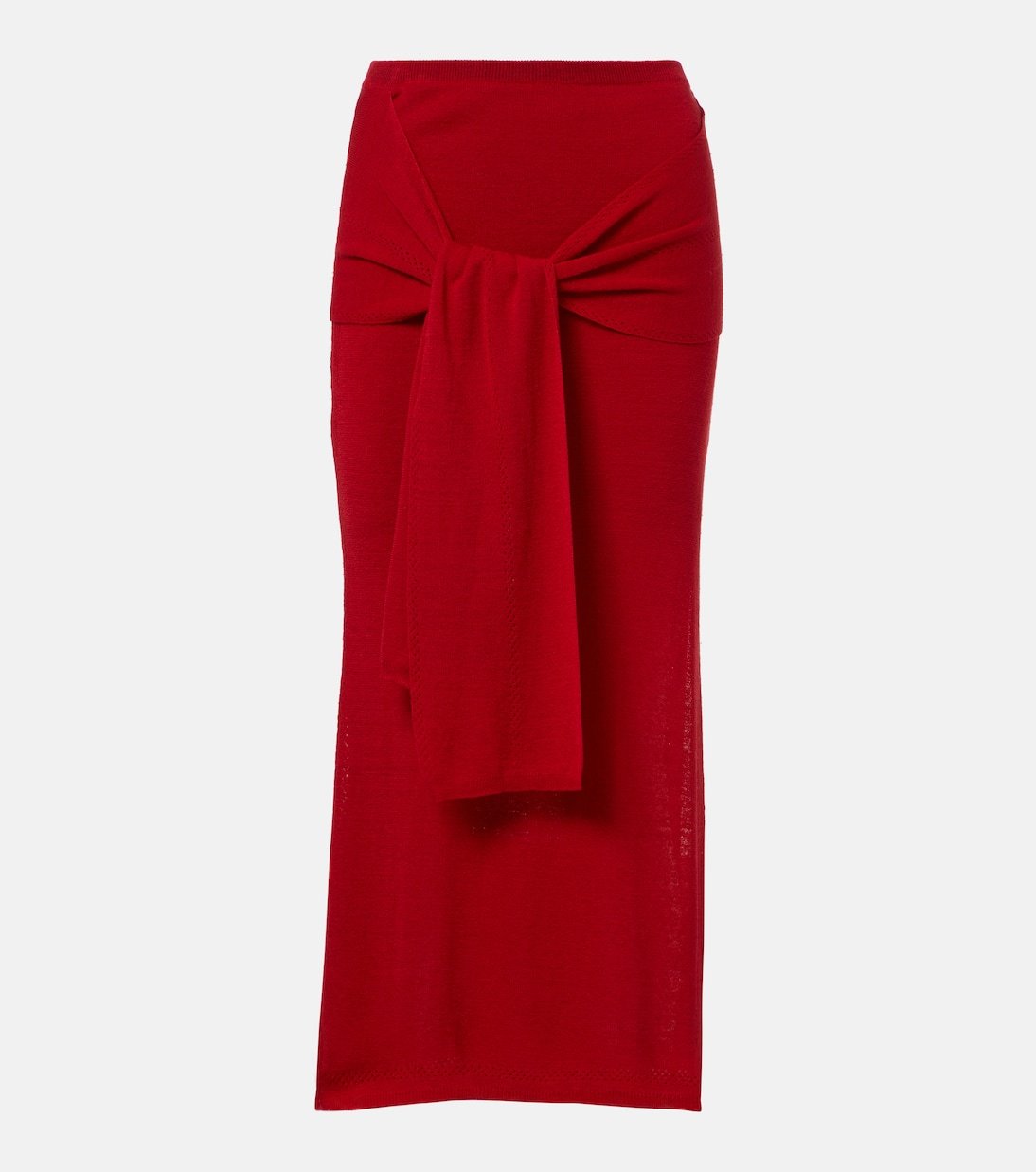 Phelan Gathered Linen-Blend Midi Skirt