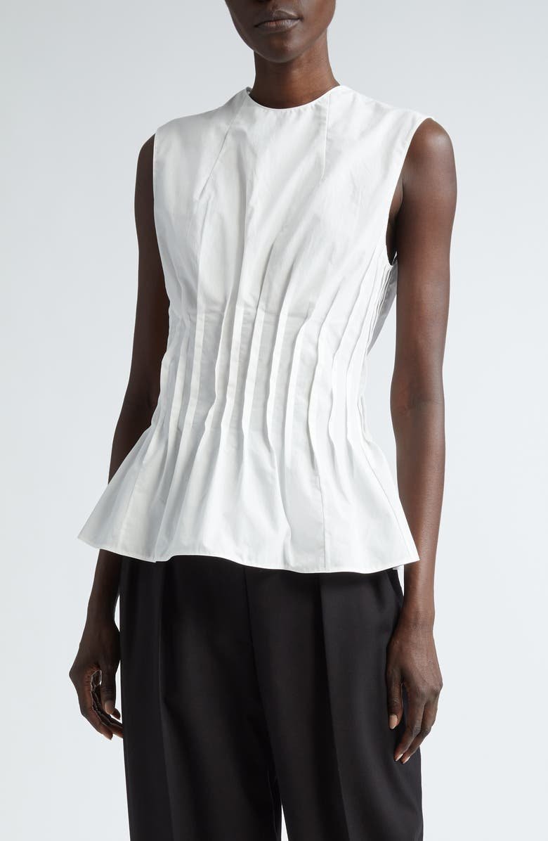 The Westin Pleated Cotton Poplin Top