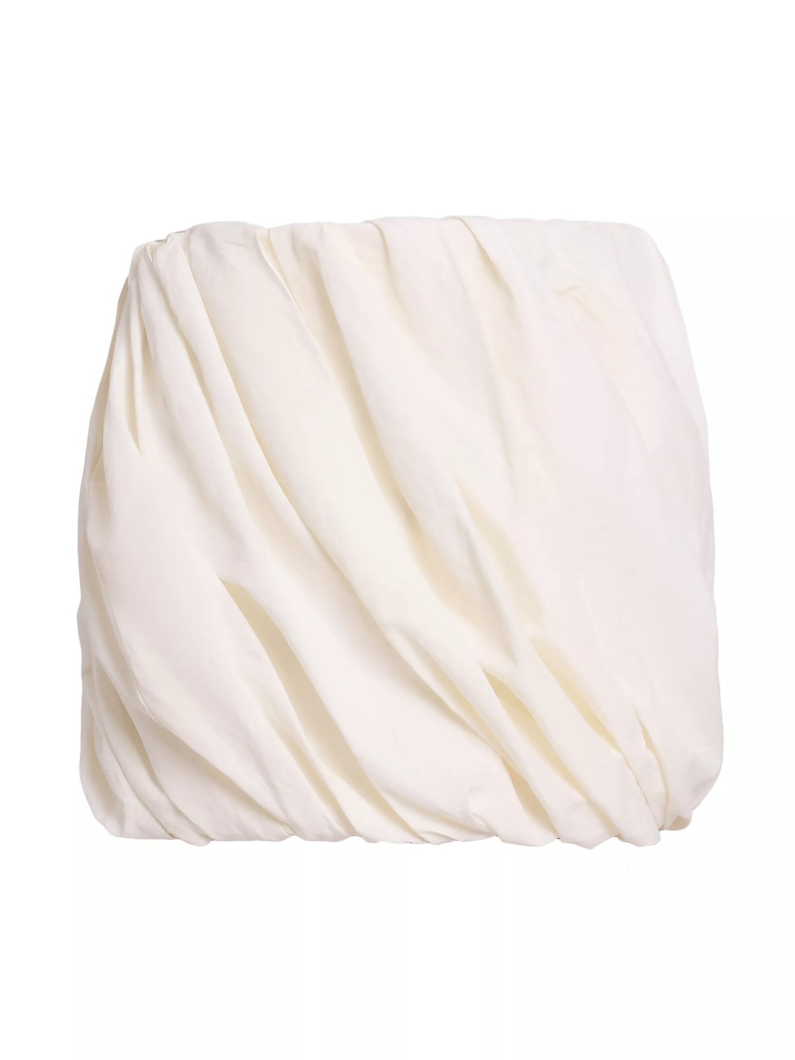 Linen-Cotton Rolled-Hem Miniskirt