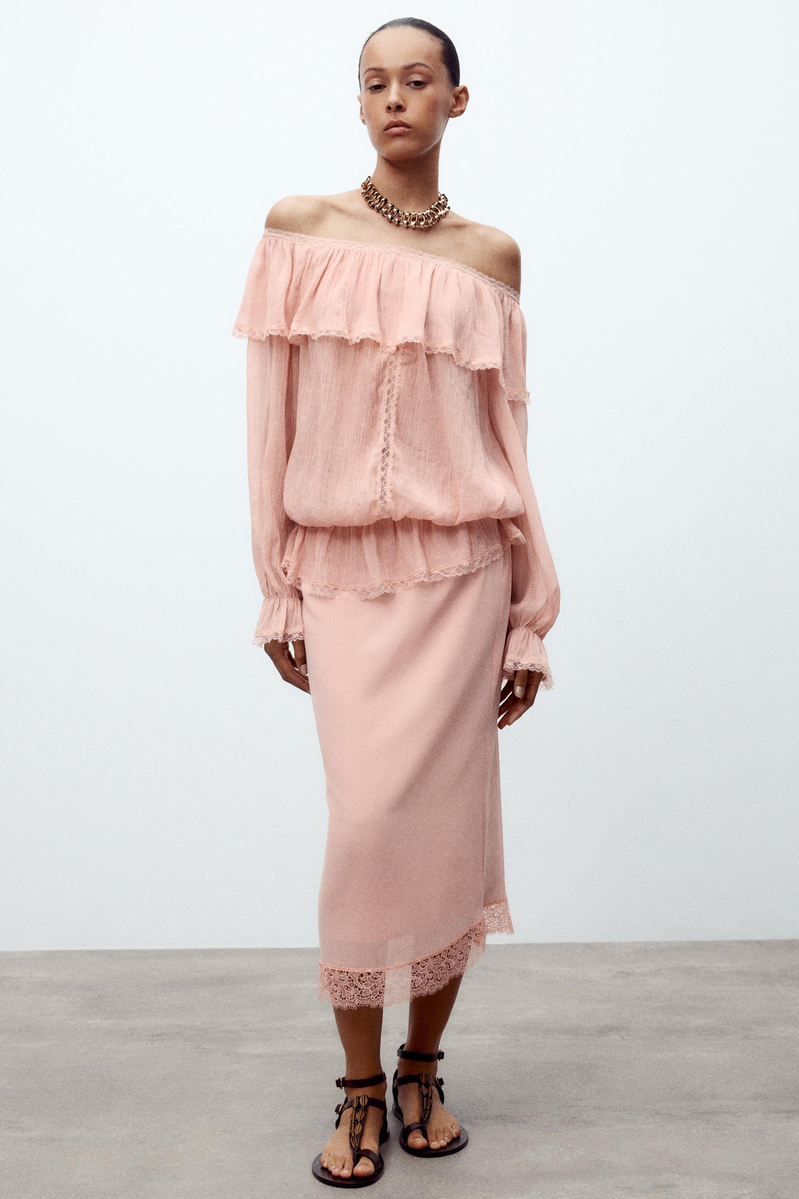 Lace Midi Skirt
