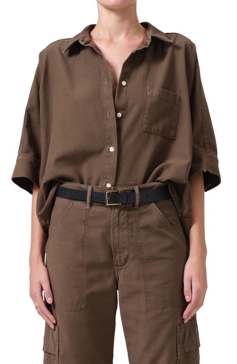 Claire Origami Twill Button-Up Shirt