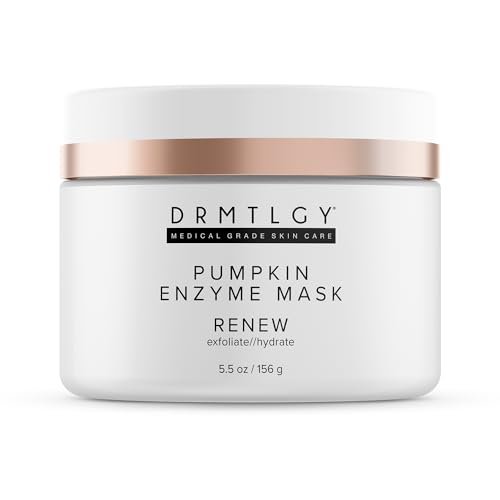 Drmtlgy Pumpkin Enzyme Face Mask With Jojoba Beads. Gentle Exfoliating Pumpkin Facial Mask for Dullness, Uneven Skin Tone, Fine Lines and Wrinkles. 5.5 Oz