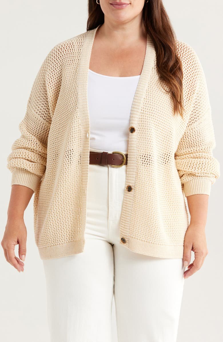 Open Stitch Cotton Cardigan