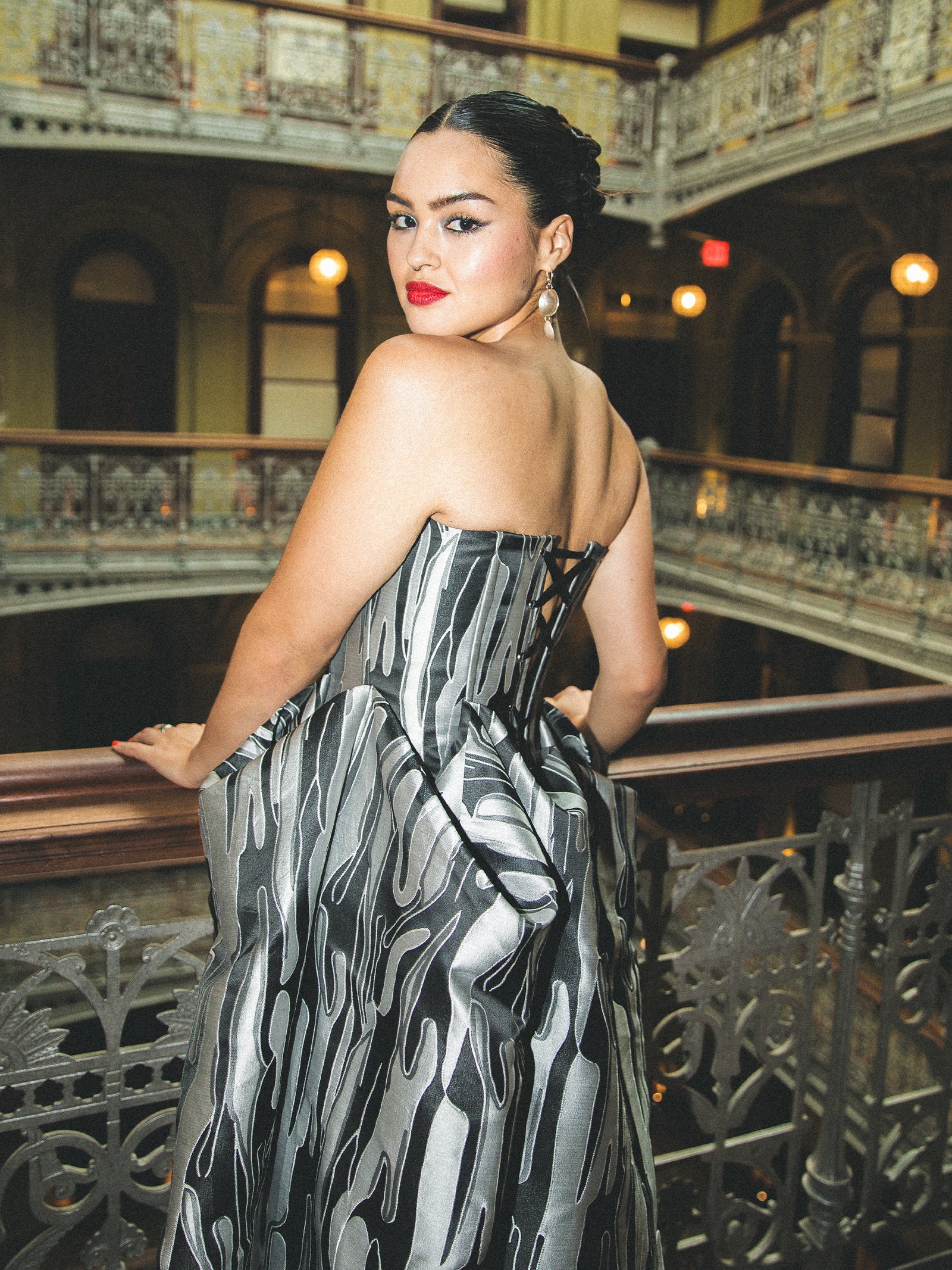 A photo of Anna Lambe in her full Gotham TV Awards look.
